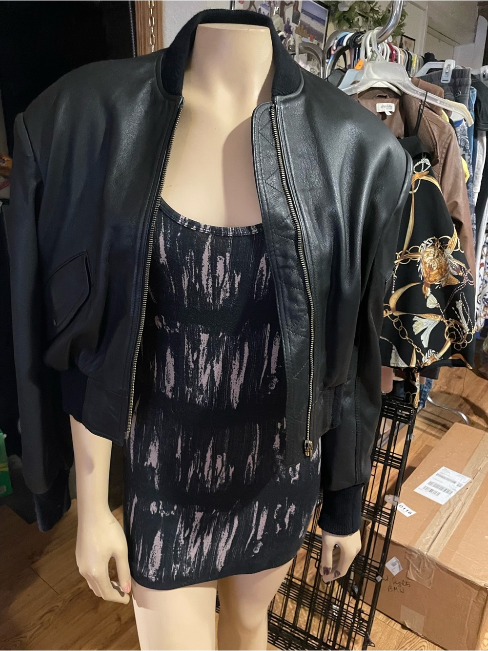 Zolli  Chrop Black  Leather Bomber Jacket